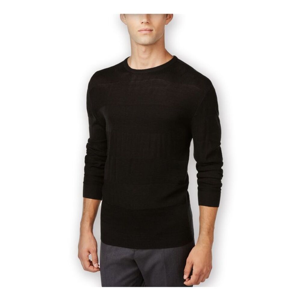 Ryan Seacrest Mens Rugby Stripe Crew Pullover Sweater, NWT